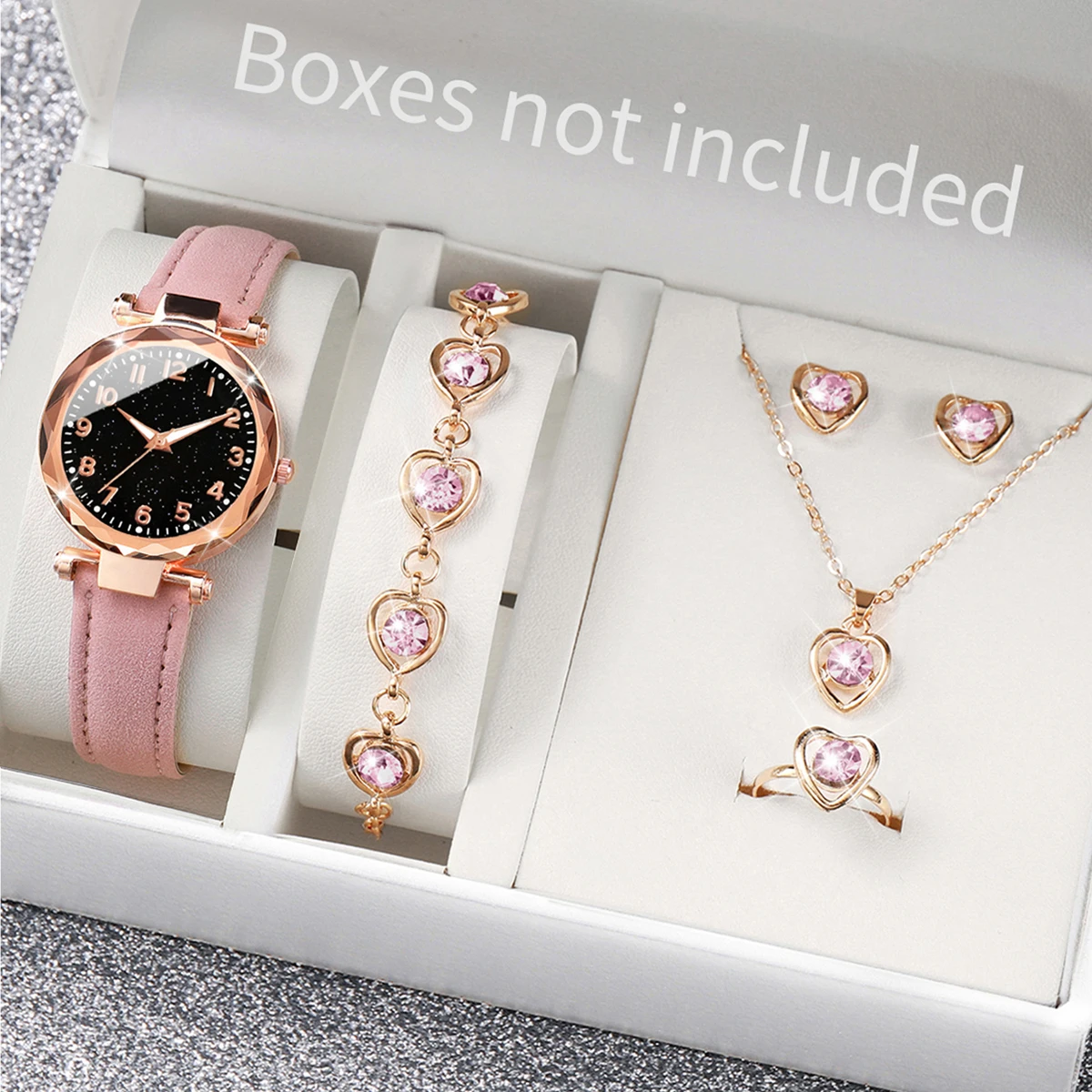 Jewelry Box Watches Bracelets - 5/6PCS Fashion Women Watches Casual Leather