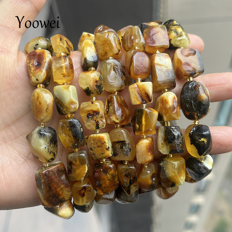 Gemstone Bracelet Healing - 100% Real Amber Bracelets for Unisex