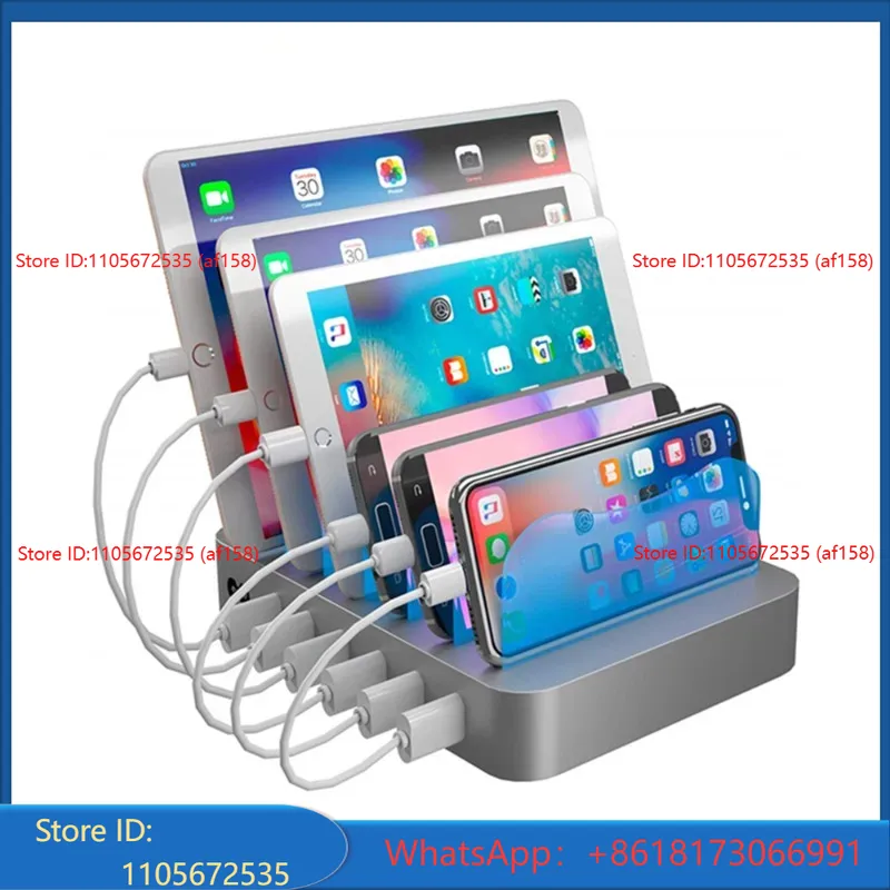 Smartwatch - 6USB desktop phone holder, smart charger,