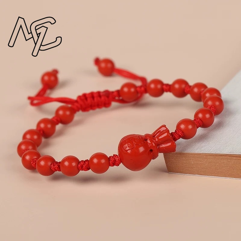 Genuine Red Cinnabar Lion Danc - Gemstone Bracelet Healing review and price