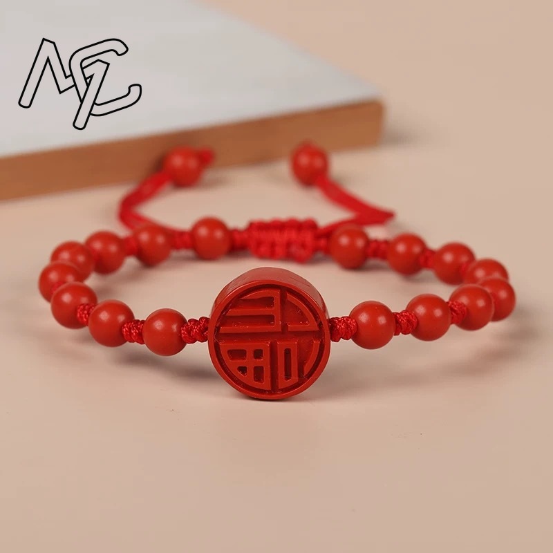 Genuine Red Cinnabar Lion Danc - Gemstone Bracelet Healing review and price
