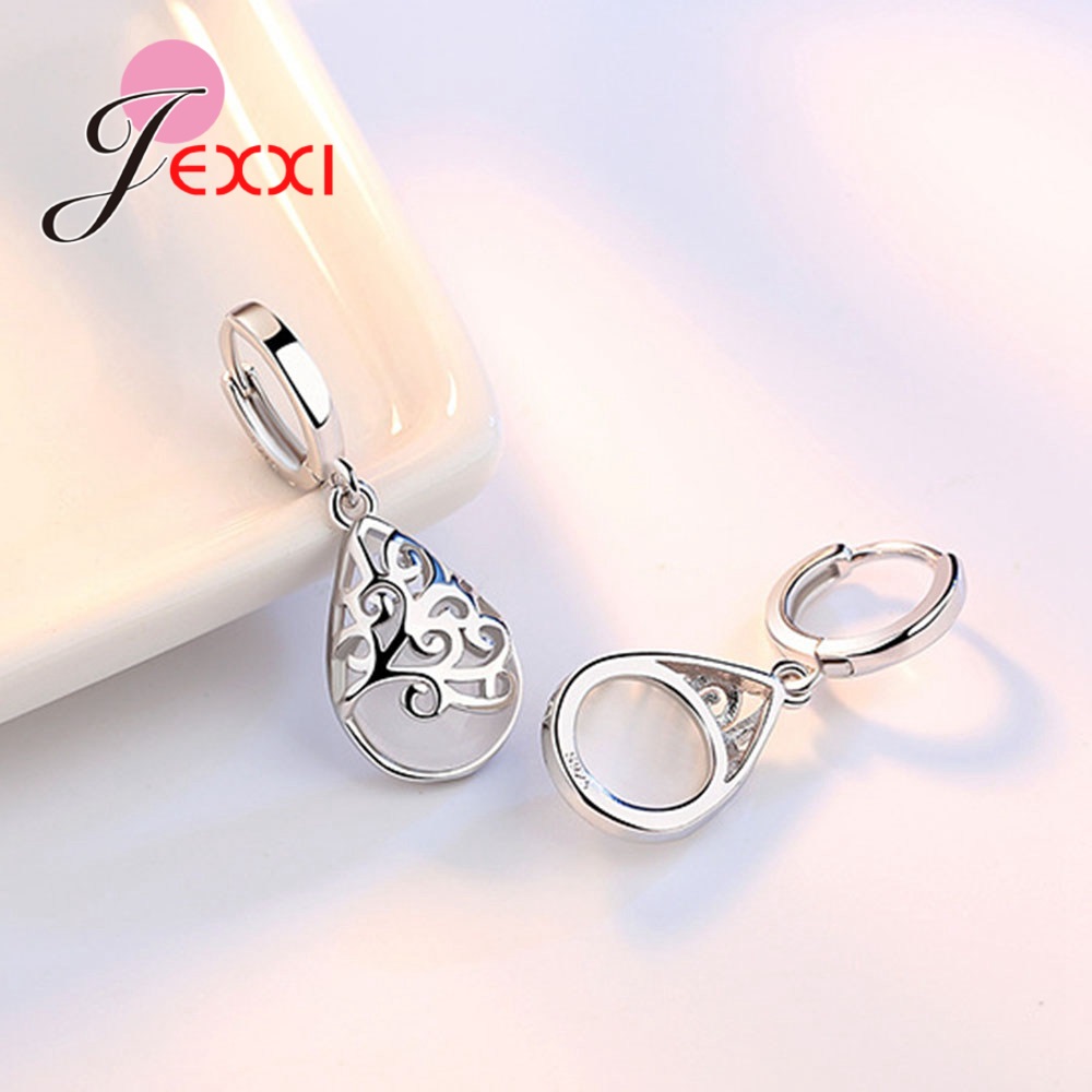 Genuine 925 Sterling Silver Mo - Opal Earrings Dangle review and price