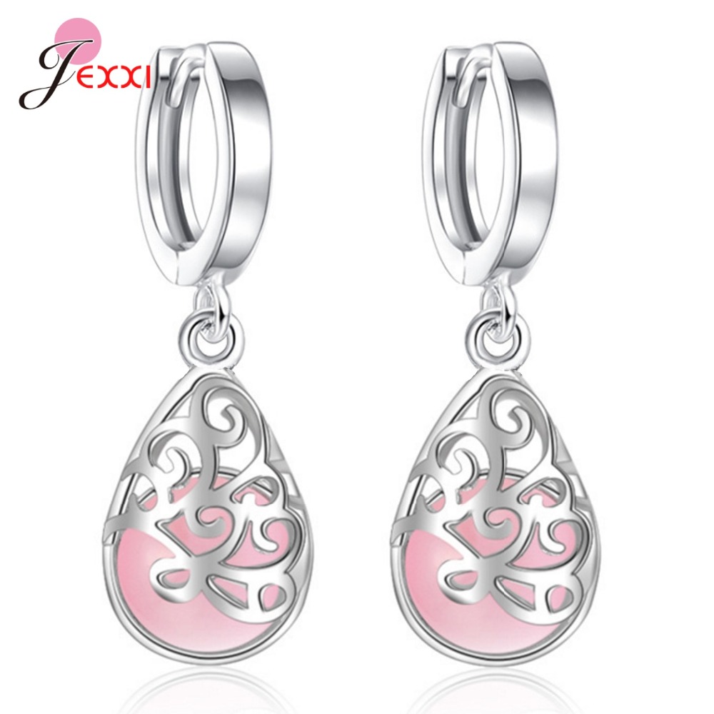 Genuine 925 Sterling Silver Mo - Opal Earrings Dangle review and price