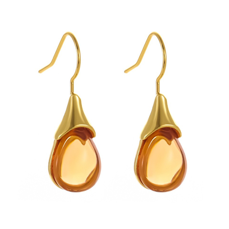 Trendy Women Cat's Eye Stones  - Opal Earrings Dangle review and price