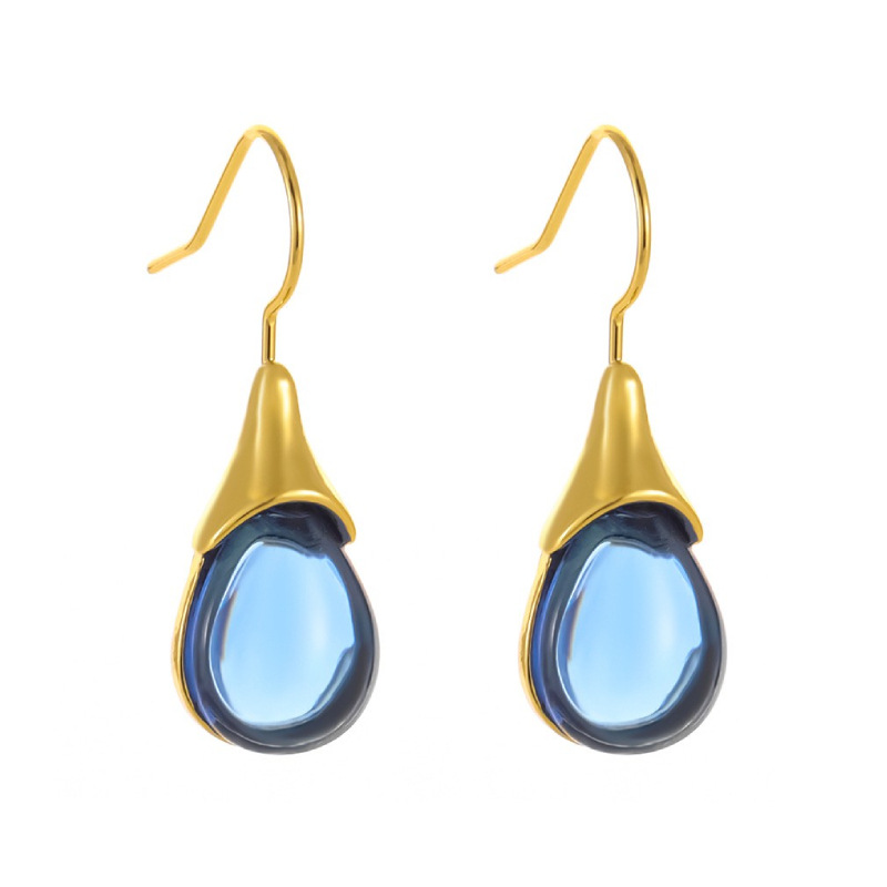 Trendy Women Cat's Eye Stones  - Opal Earrings Dangle review and price
