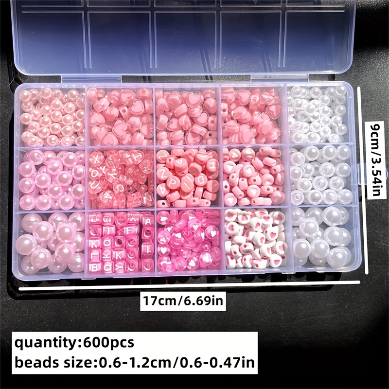 10-piece pink alphabet box, ac - Charm Bracelet Beads review and price