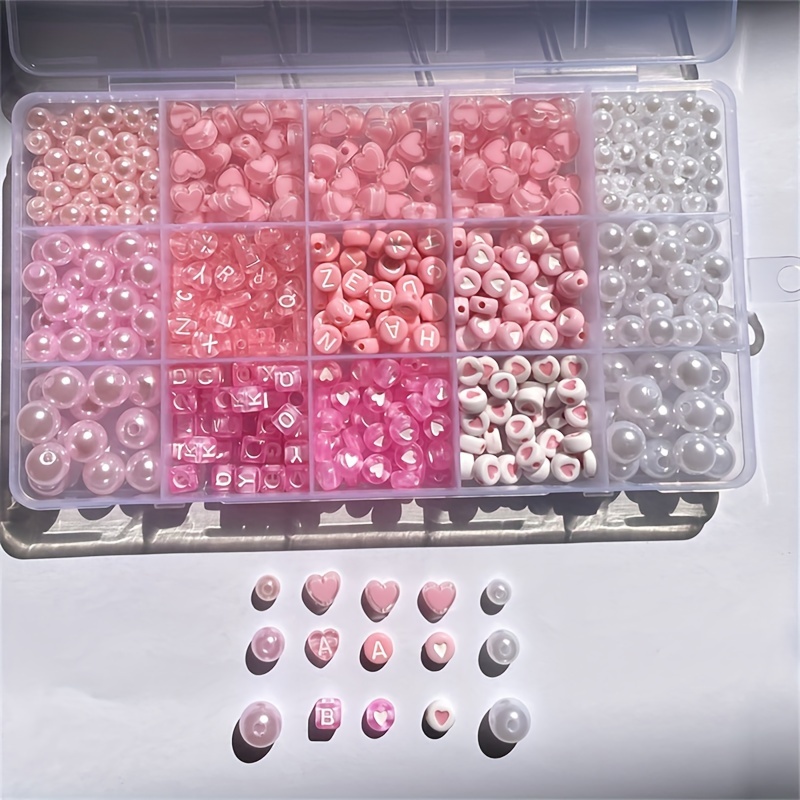 10-piece pink alphabet box, ac - Charm Bracelet Beads review and price