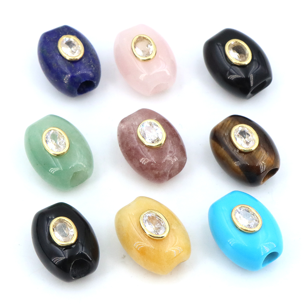 Natural Stone Big Hole Flat Bu - Gemstone Bracelet Healing review and price