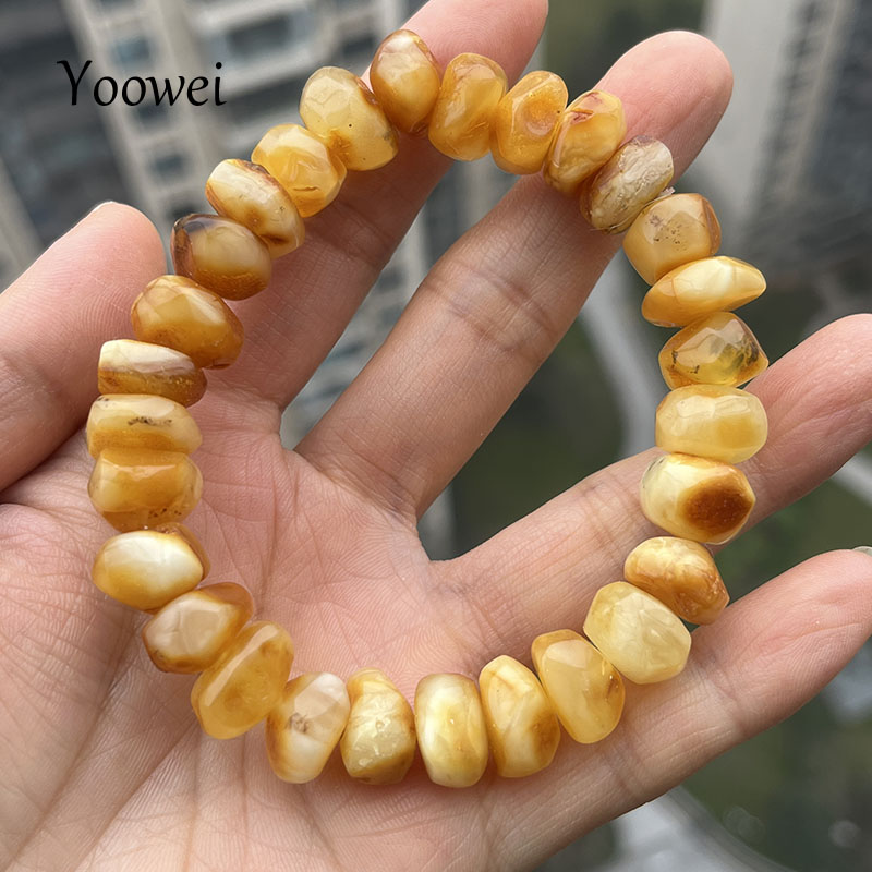 100% Real Yellow Amber Bracele - Gemstone Bracelet Healing review and price
