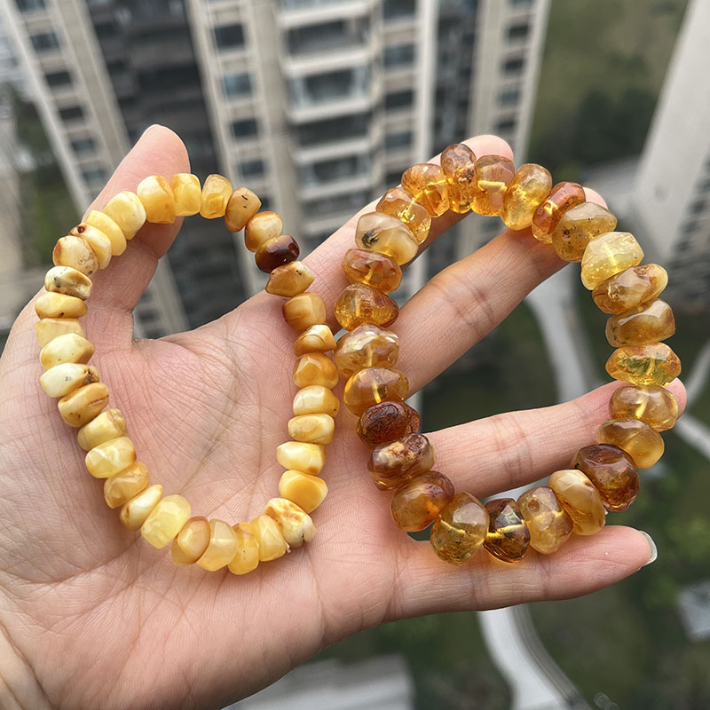 100% Real Yellow Amber Bracele - Gemstone Bracelet Healing review and price