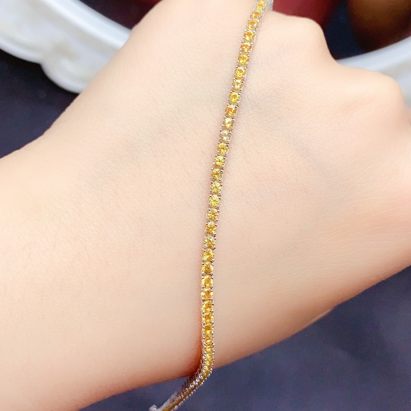 Natural  Citrine Tennis Bracel - Gemstone Bracelet Healing review and price