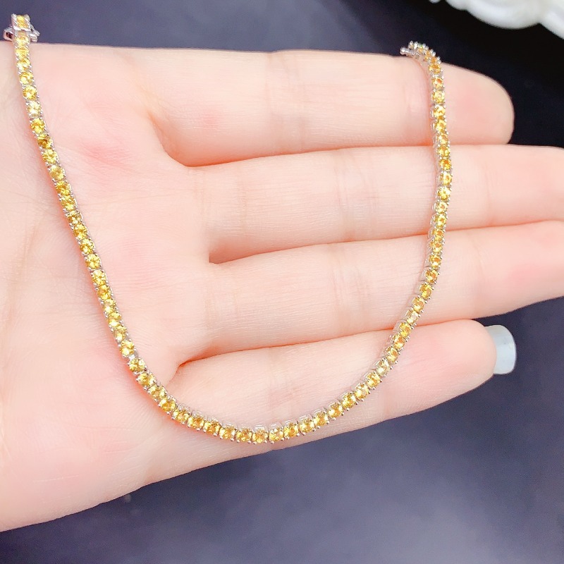 Natural  Citrine Tennis Bracel - Gemstone Bracelet Healing review and price