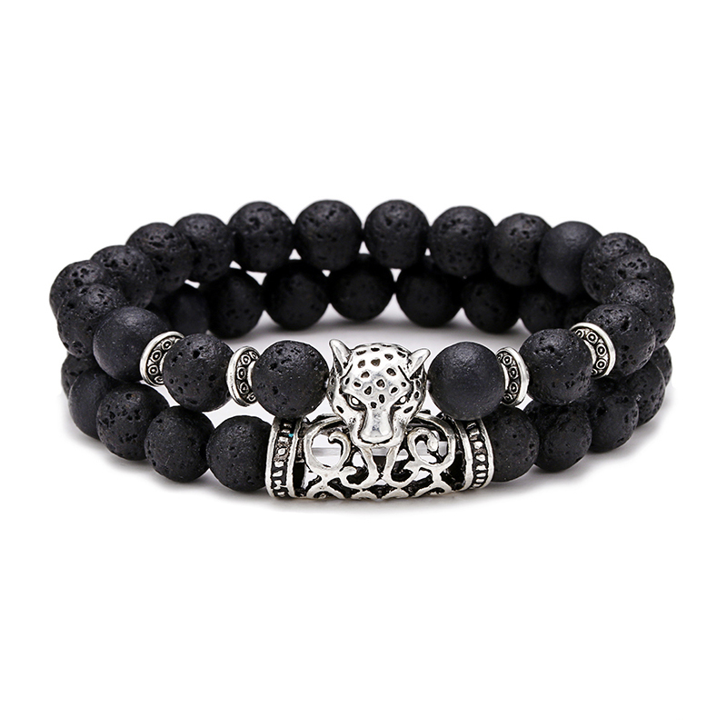 Premium 2Pcs/Set Leopard Beade - Gemstone Bracelet Healing review and price