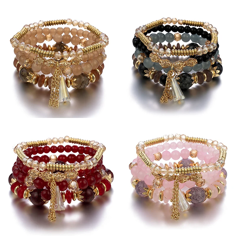 4Pcs New Tassel Charm Beads Br - Charm Bracelet Beads review and price