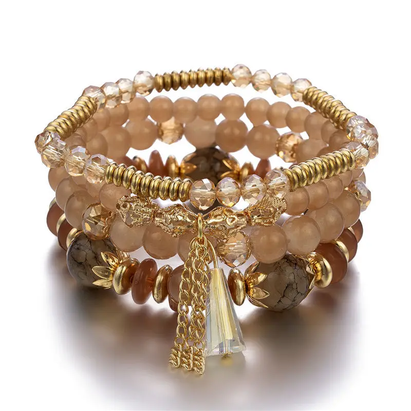 4Pcs New Tassel Charm Beads Br - Charm Bracelet Beads review and price