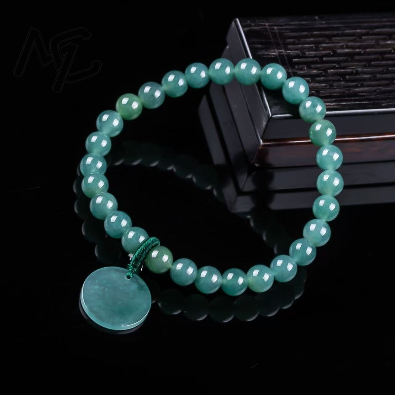 Natural Jadeite Blue Water Not - Charm Bracelet Beads review and price
