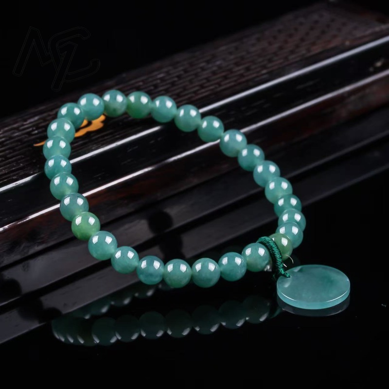 Natural Jadeite Blue Water Not - Charm Bracelet Beads review and price