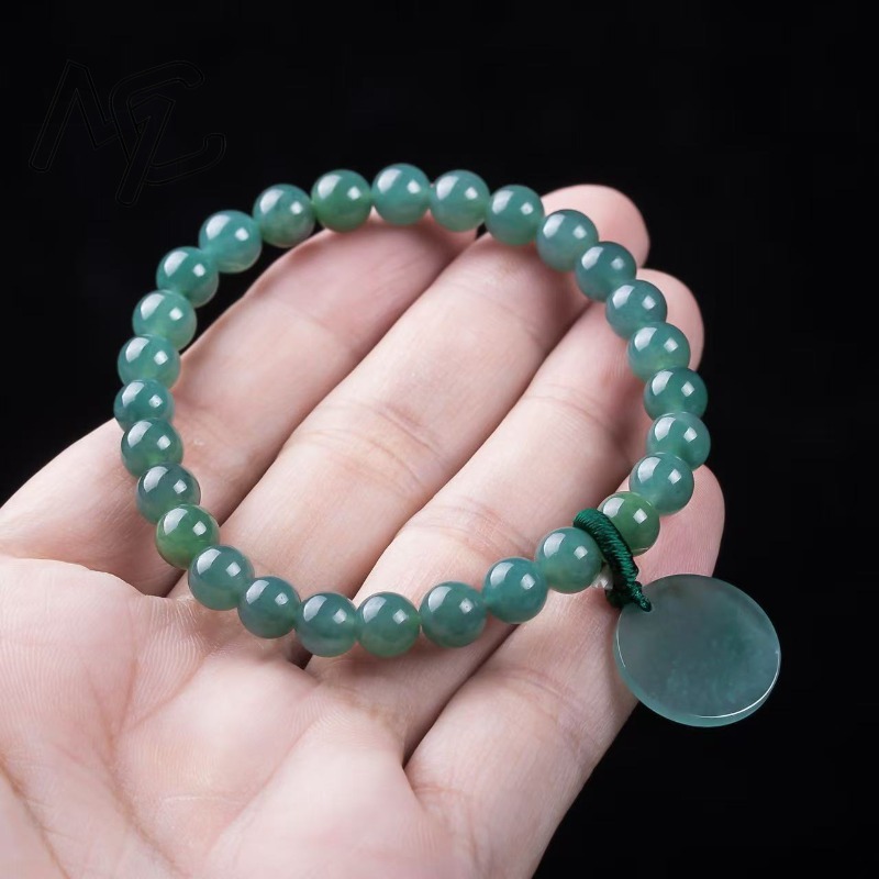Natural Jadeite Blue Water Not - Charm Bracelet Beads review and price