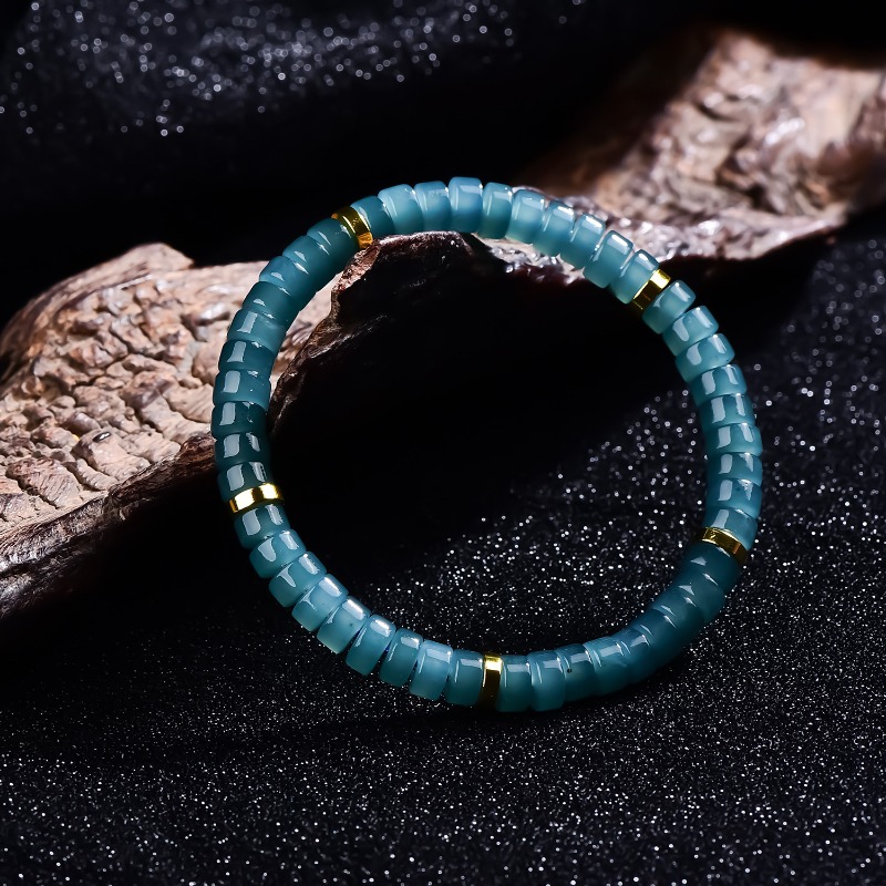 Natural Jadeite Blue Water Aba - Charm Bracelet Beads review and price