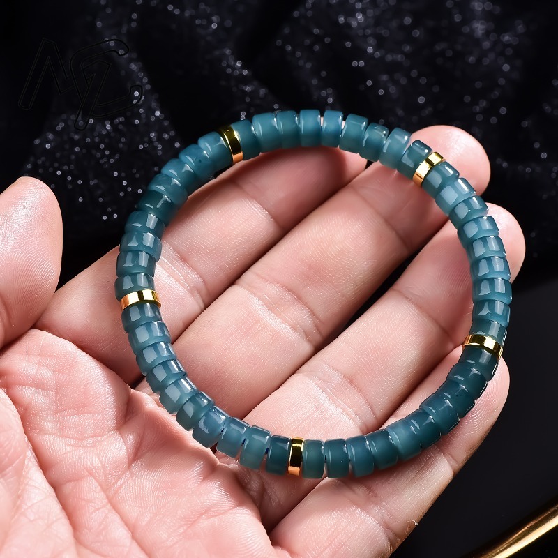 Natural Jadeite Blue Water Aba - Charm Bracelet Beads review and price