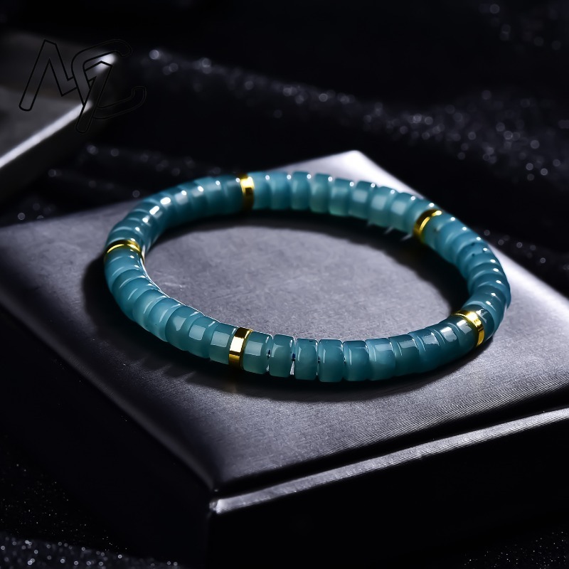 Natural Jadeite Blue Water Aba - Charm Bracelet Beads review and price