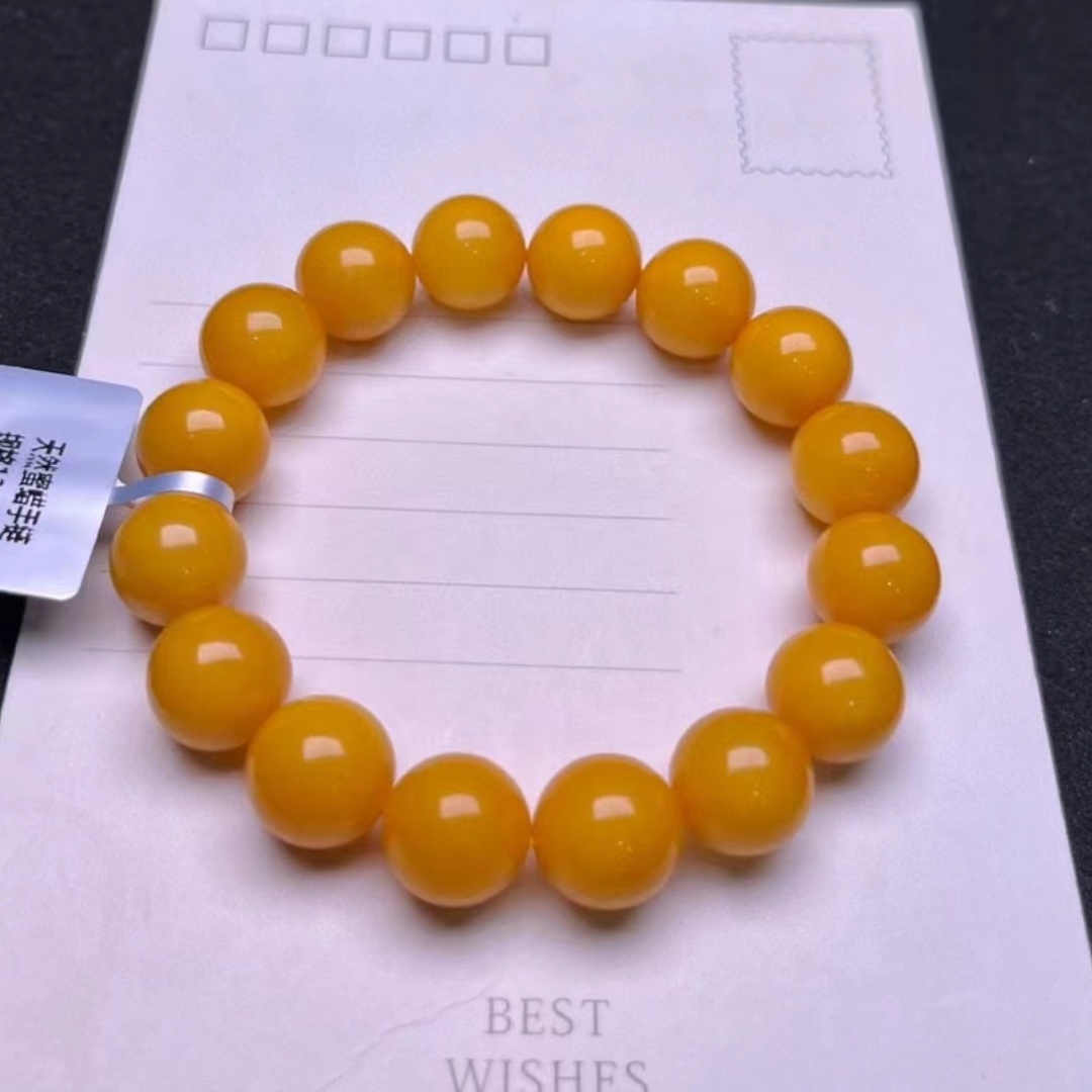 Natural Yellow Amber Gemstone  - Gemstone Bracelet Healing review and price