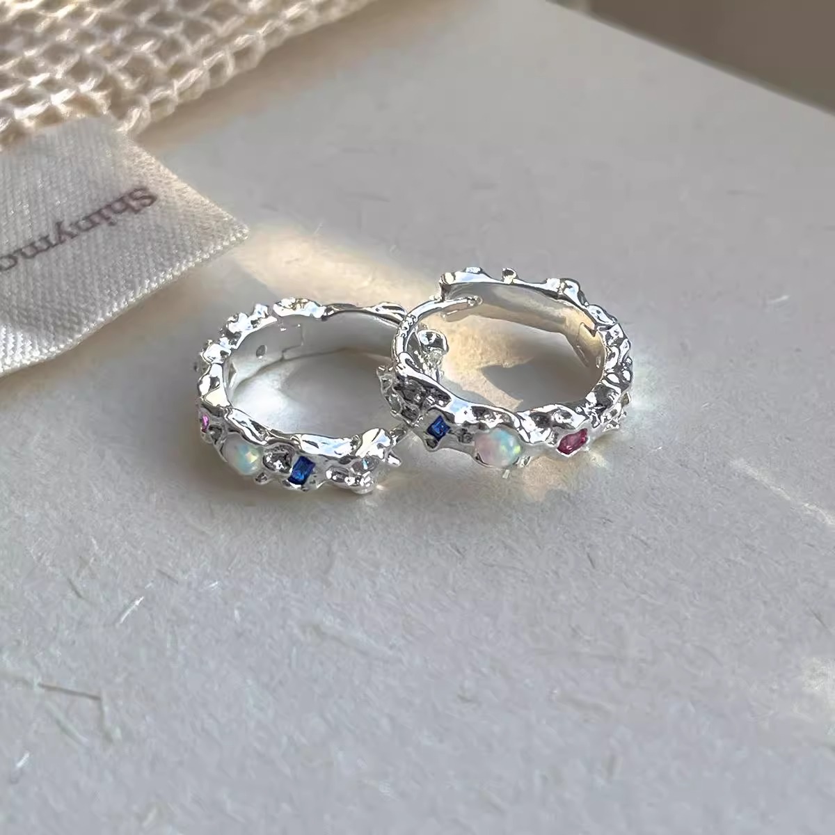925 Sterling Silver Opal Hoop  - Opal Earrings Dangle review and price