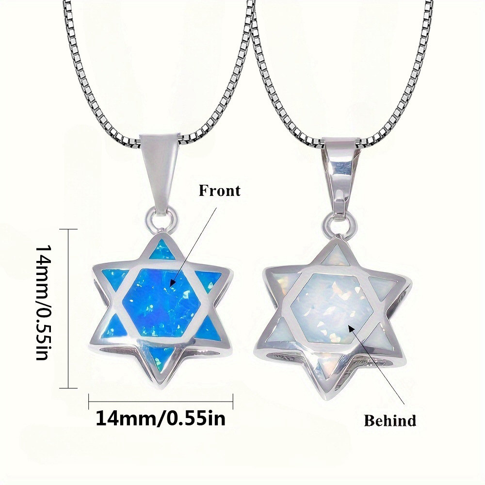 Star of David Opal Pendant Nec - Jewelry & Watches Spółka Z Ograniczoną Odpowiedzialnością Sp Z Oo review and price