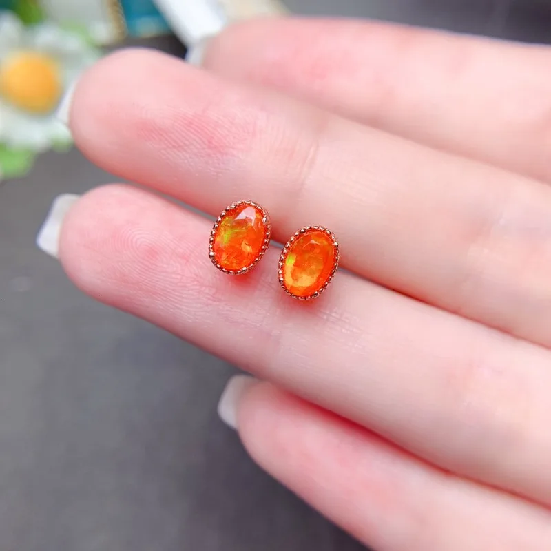 Orange Fire Opal Rare Earrings - Opal Earrings Dangle review and price