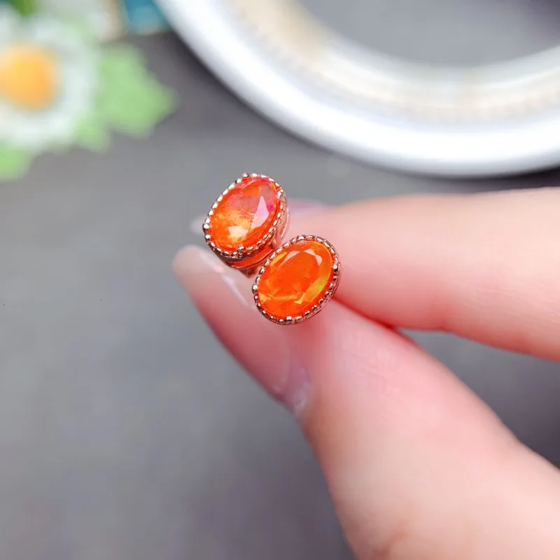Orange Fire Opal Rare Earrings - Opal Earrings Dangle review and price